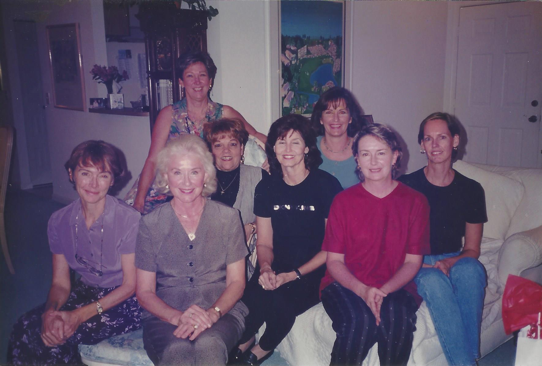 D'etta is second from left in brown top. Another Bible study night.