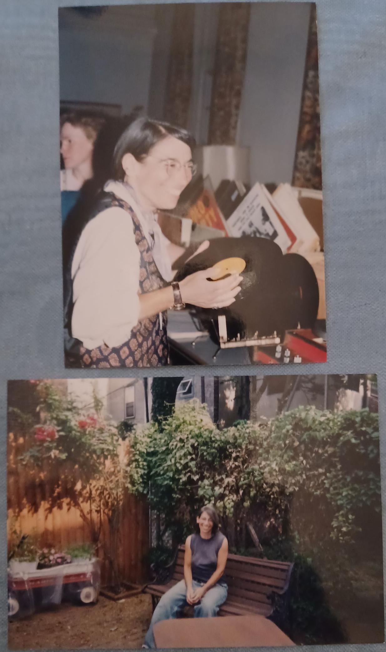 DJ Becky and Becky in her backyard -- ca. 1995.