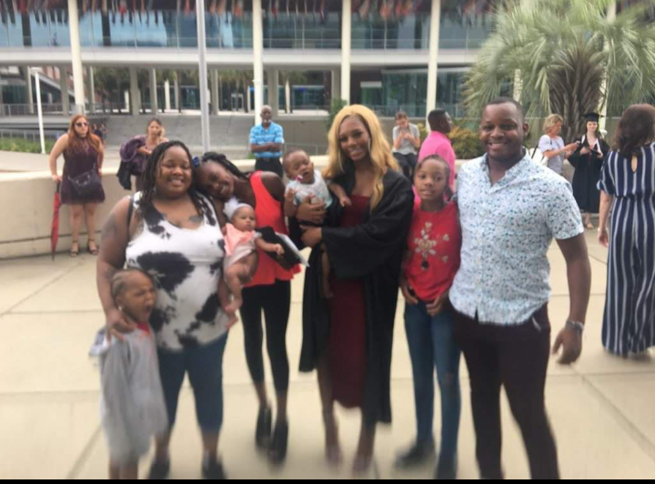 2019 David and the family at his eldest niece high school graduation.