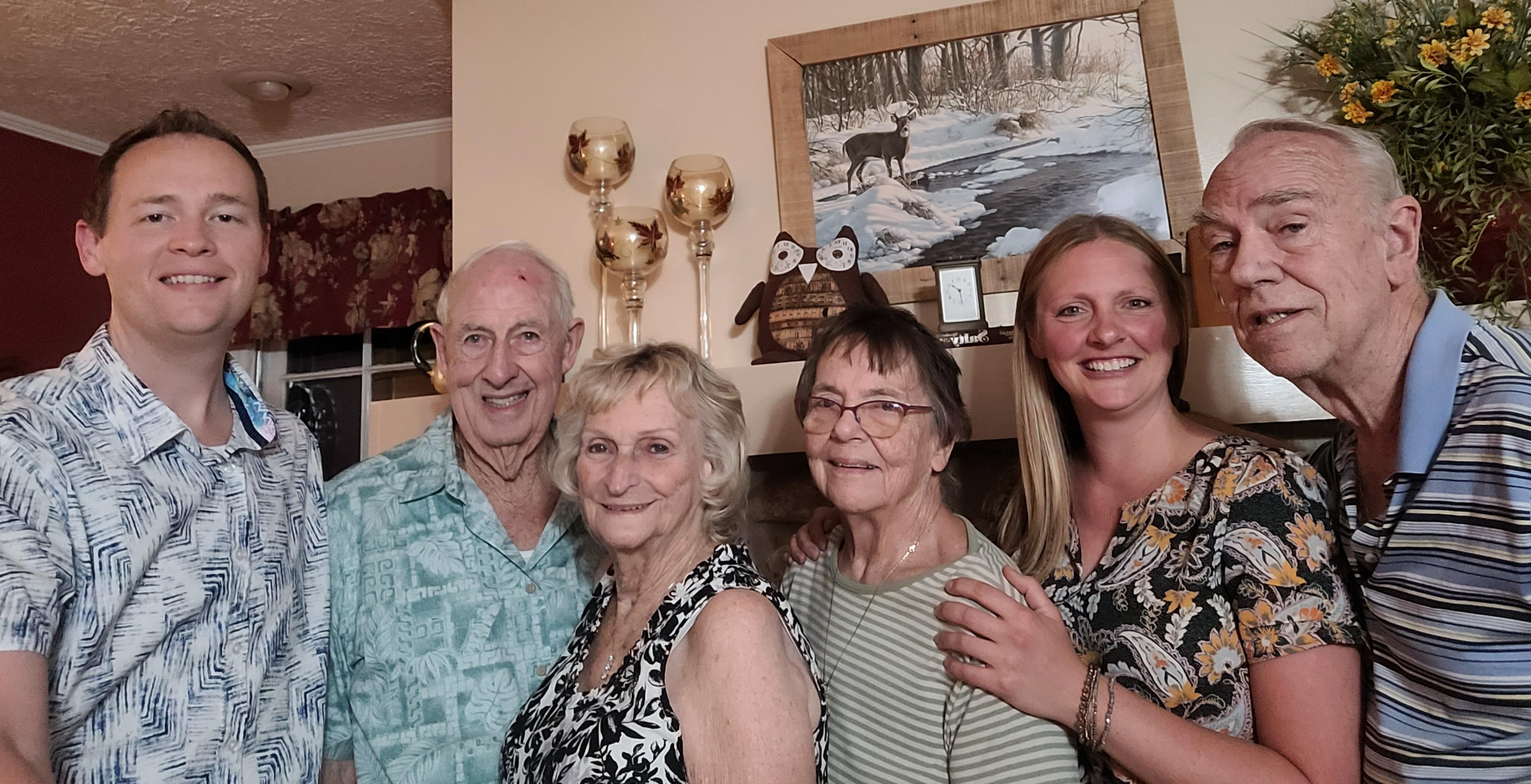 Rusty and Marcia with the Medarys and Saltonstalls during their visit to Powderhorn Mountain in June 2023