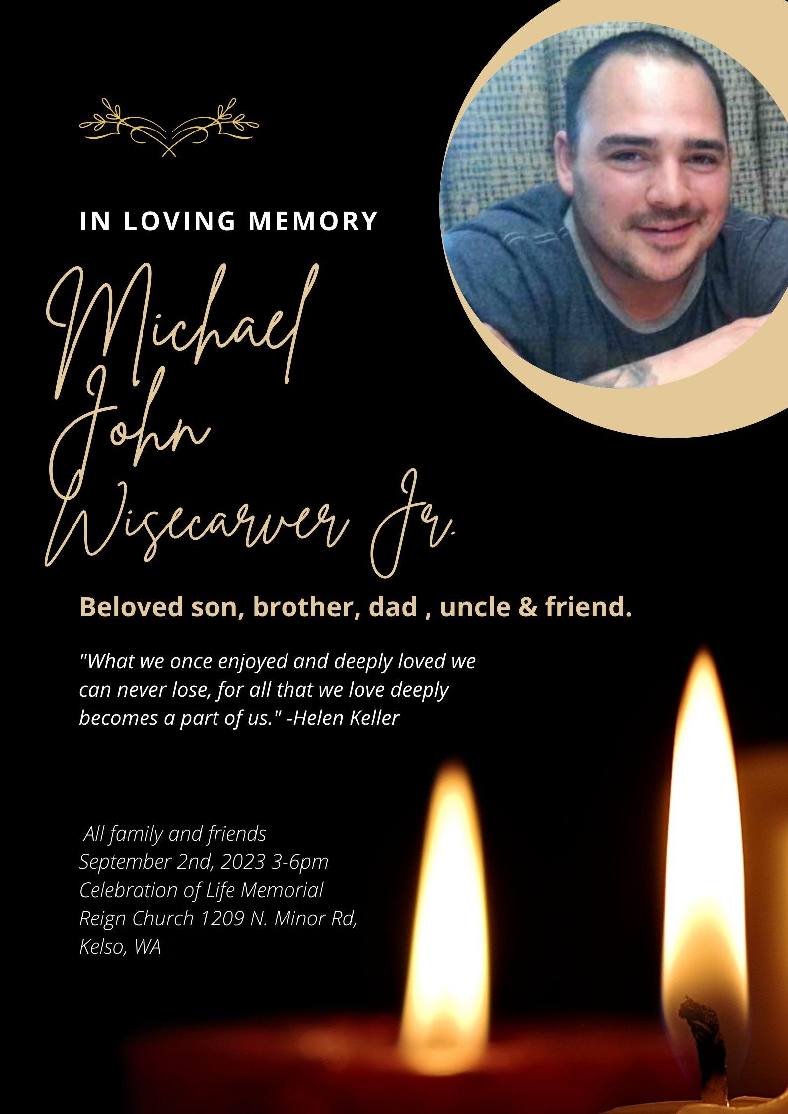 Front page memorial flyer