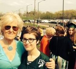 Bird and Hannah Rusch, granddaughter. Graduation, Delaware, 2015