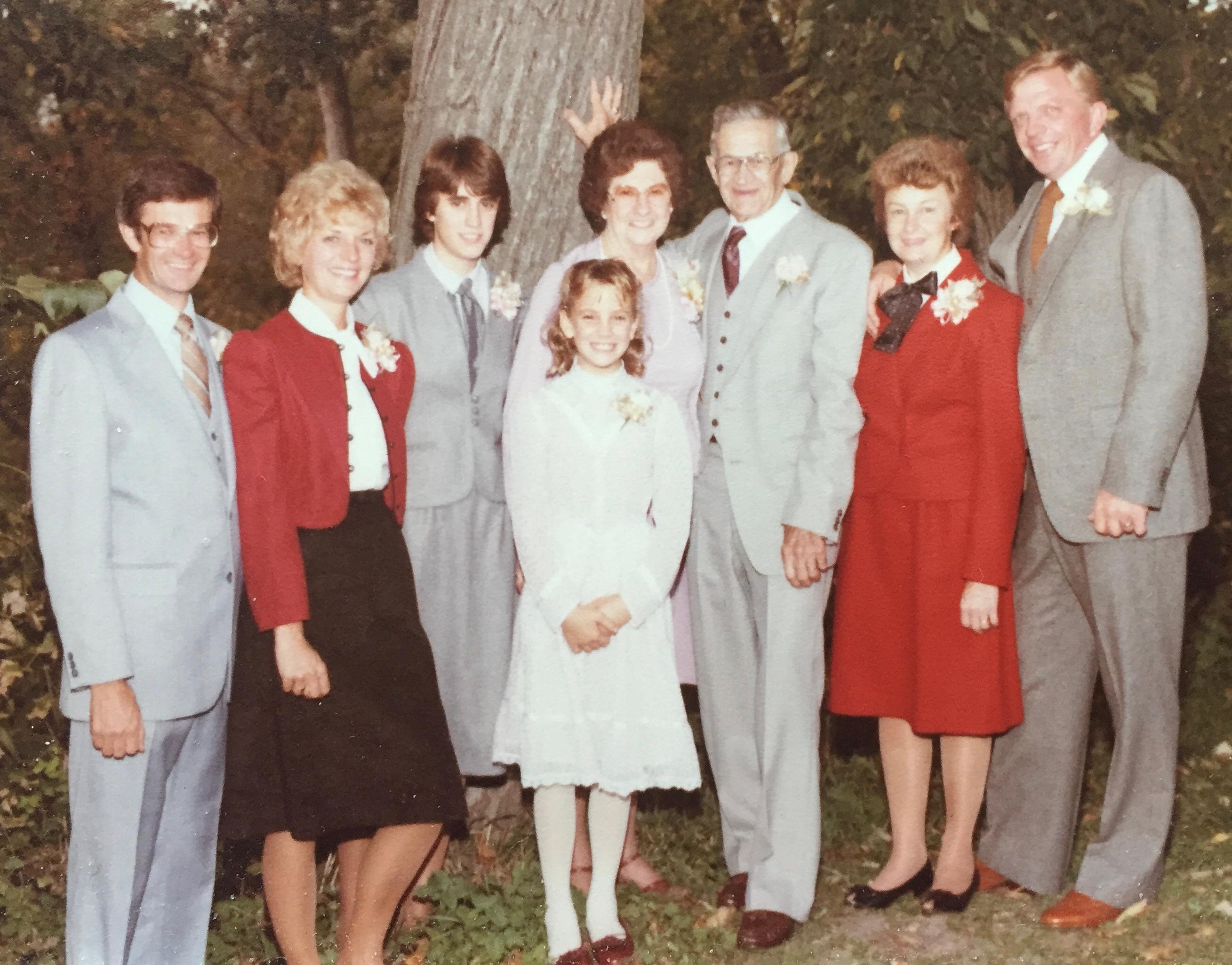 Celebrating Pete and Eleanor's 50th wedding anniversary in Arcadia, October 1983