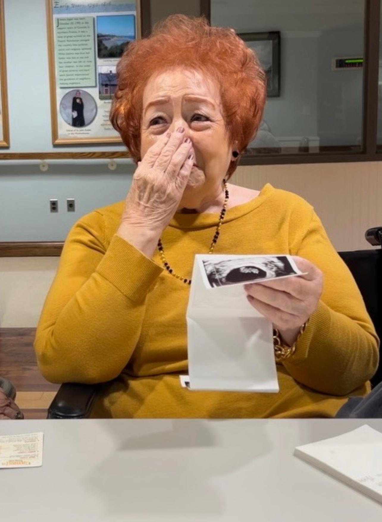 She prayed for years for her first great grandbaby!