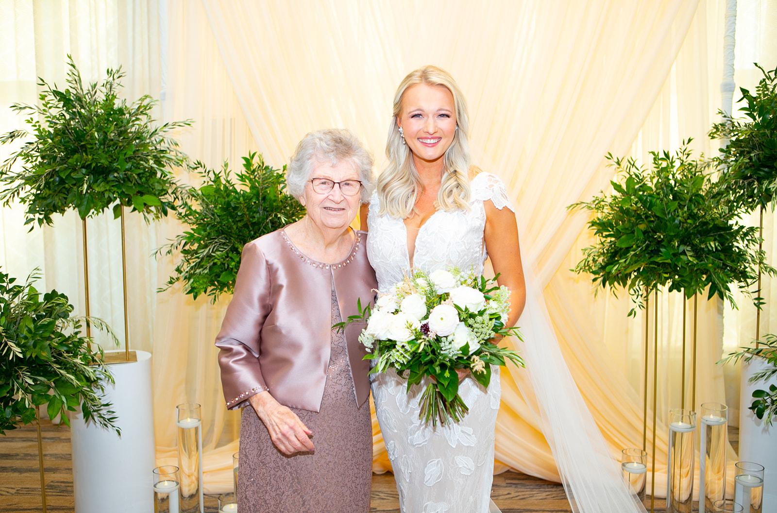 I was so incredibly happy to have Grandma attend my wedding last September. She was the star of the party ... although she was concerned that she looked so lovely in her dress that she would "upstage the bride"!