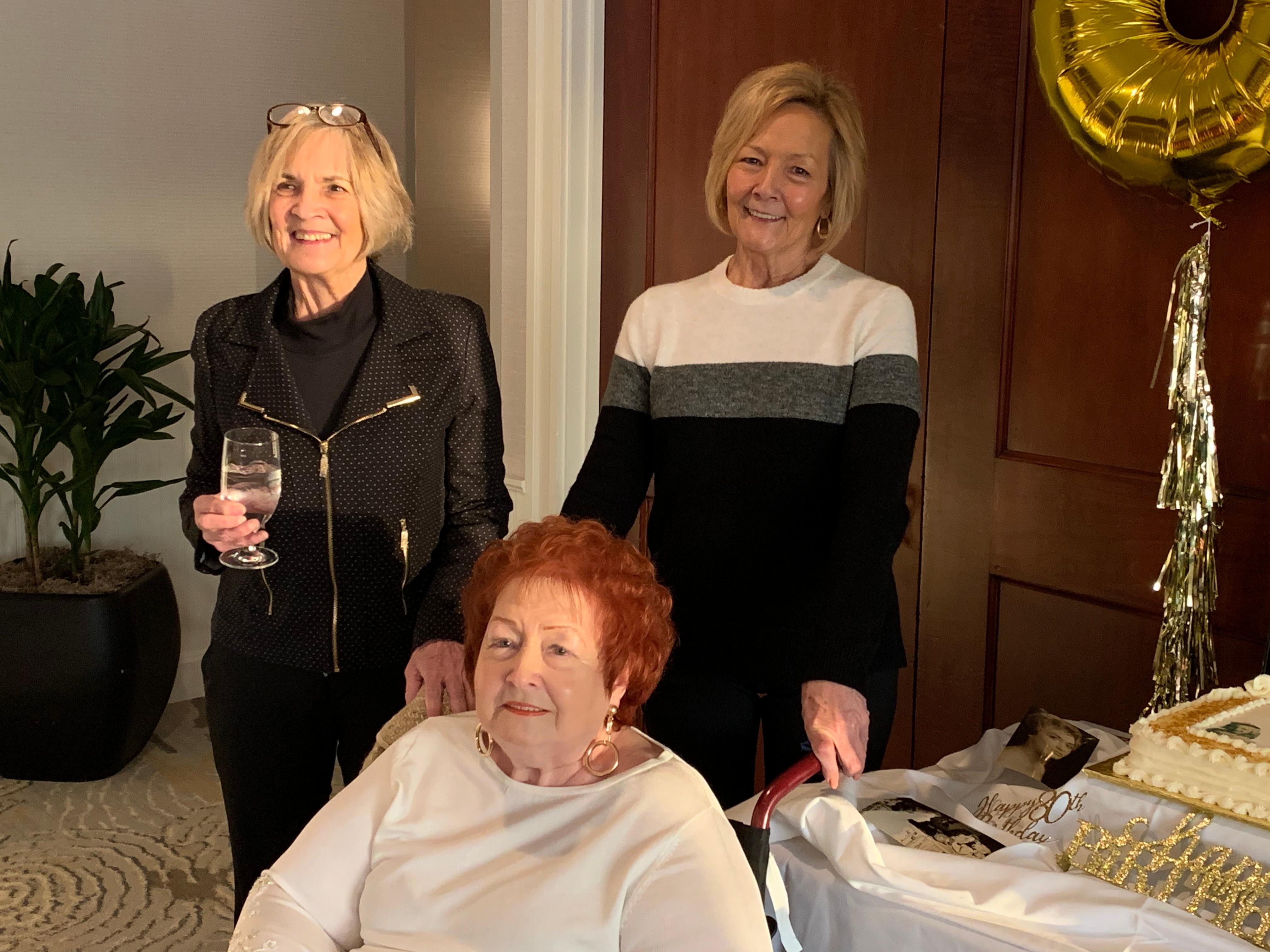 Mom's 80th birthday party. With Aunt Linda and Aunt Madonna