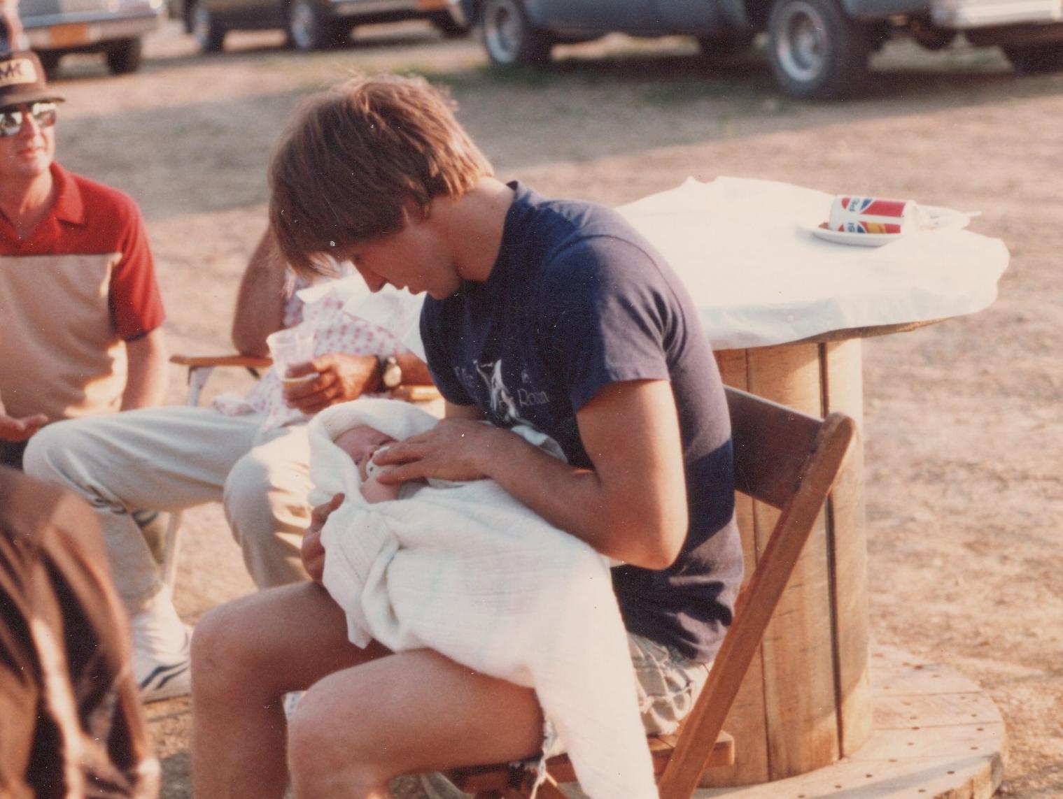 Jason with his first born - Jesse.