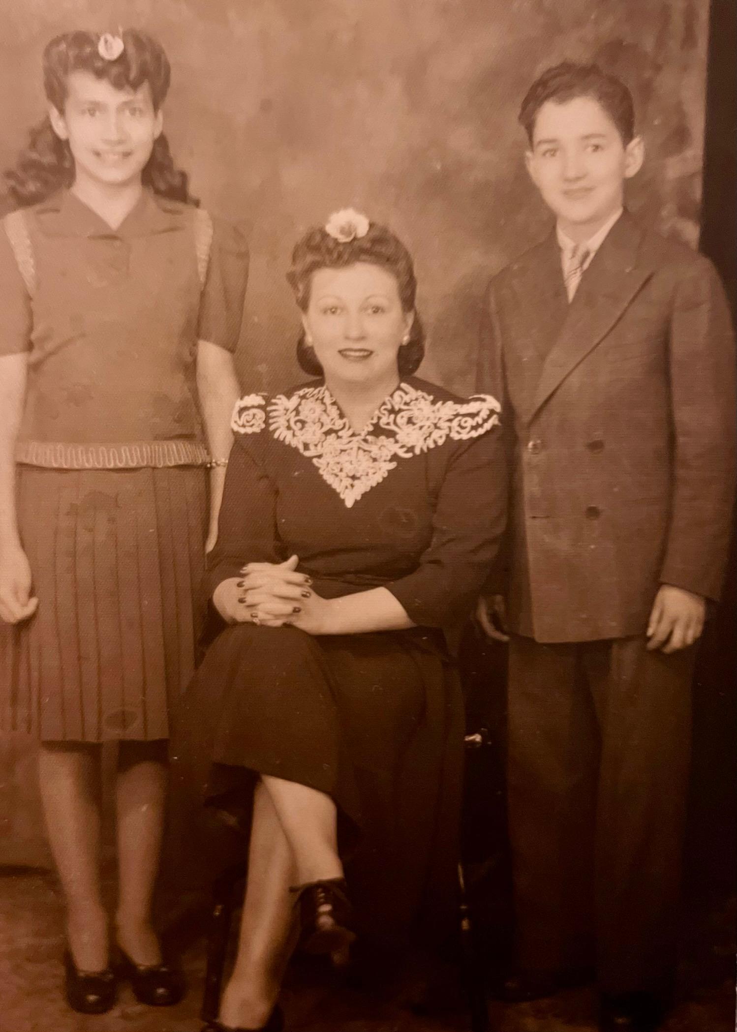 John with his sister, Millie and mother, Ida