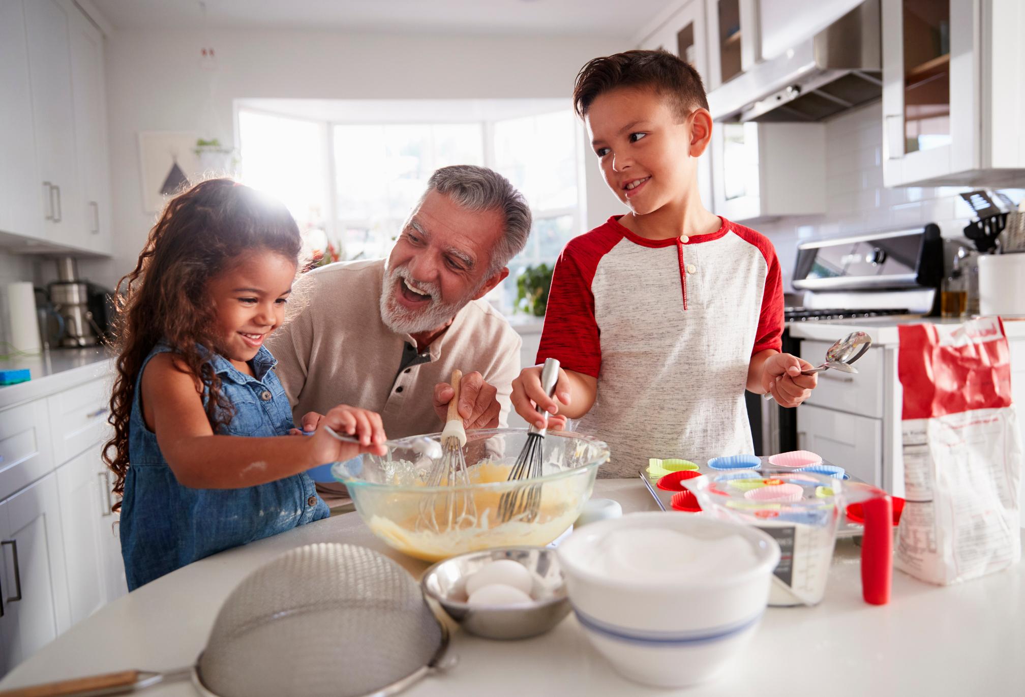 A grandfather of four, he loved to spend time the children.