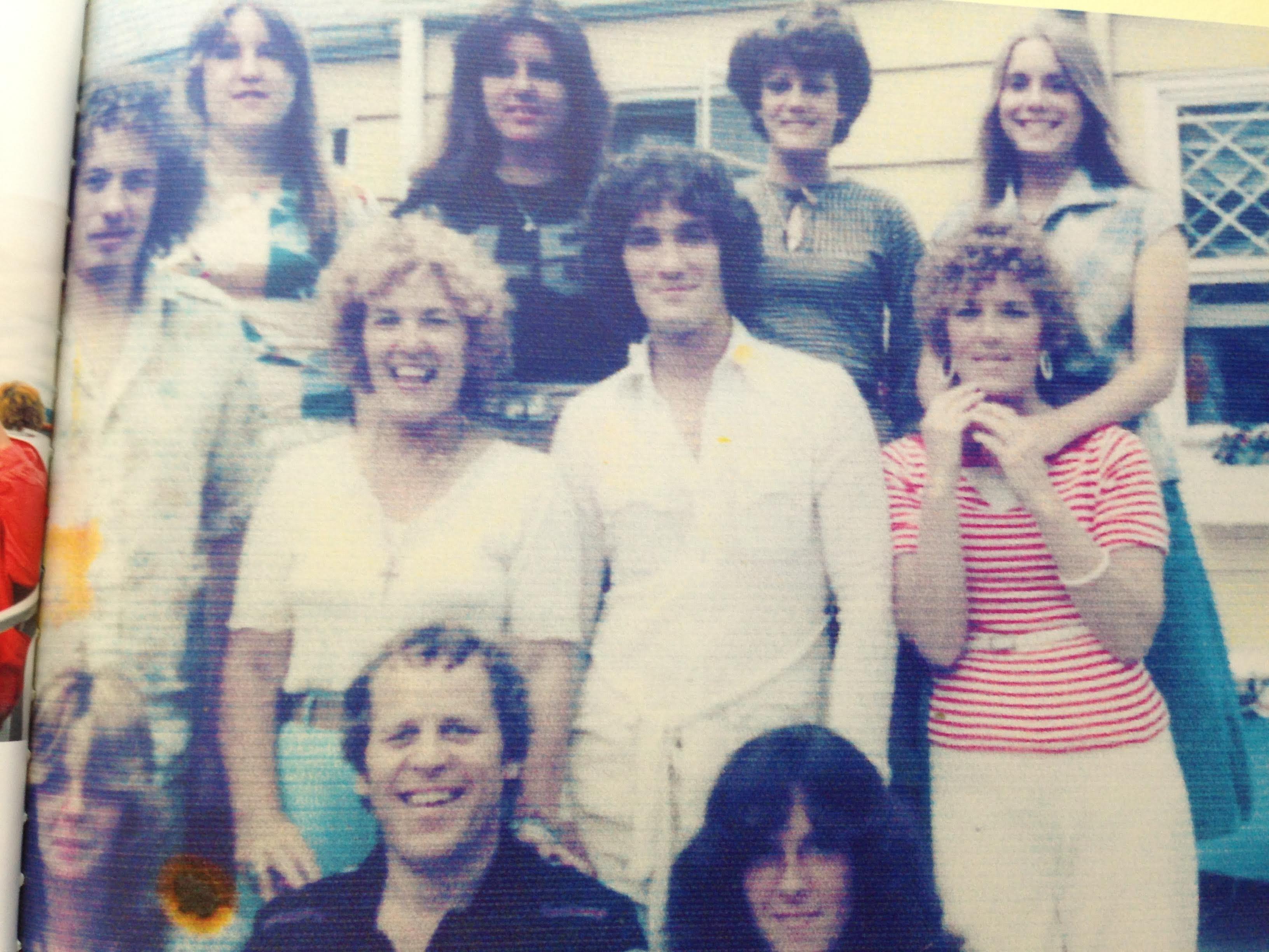 Family get-together in England, 1970s. Bird, her siblings Joan and Moggie, and their children.