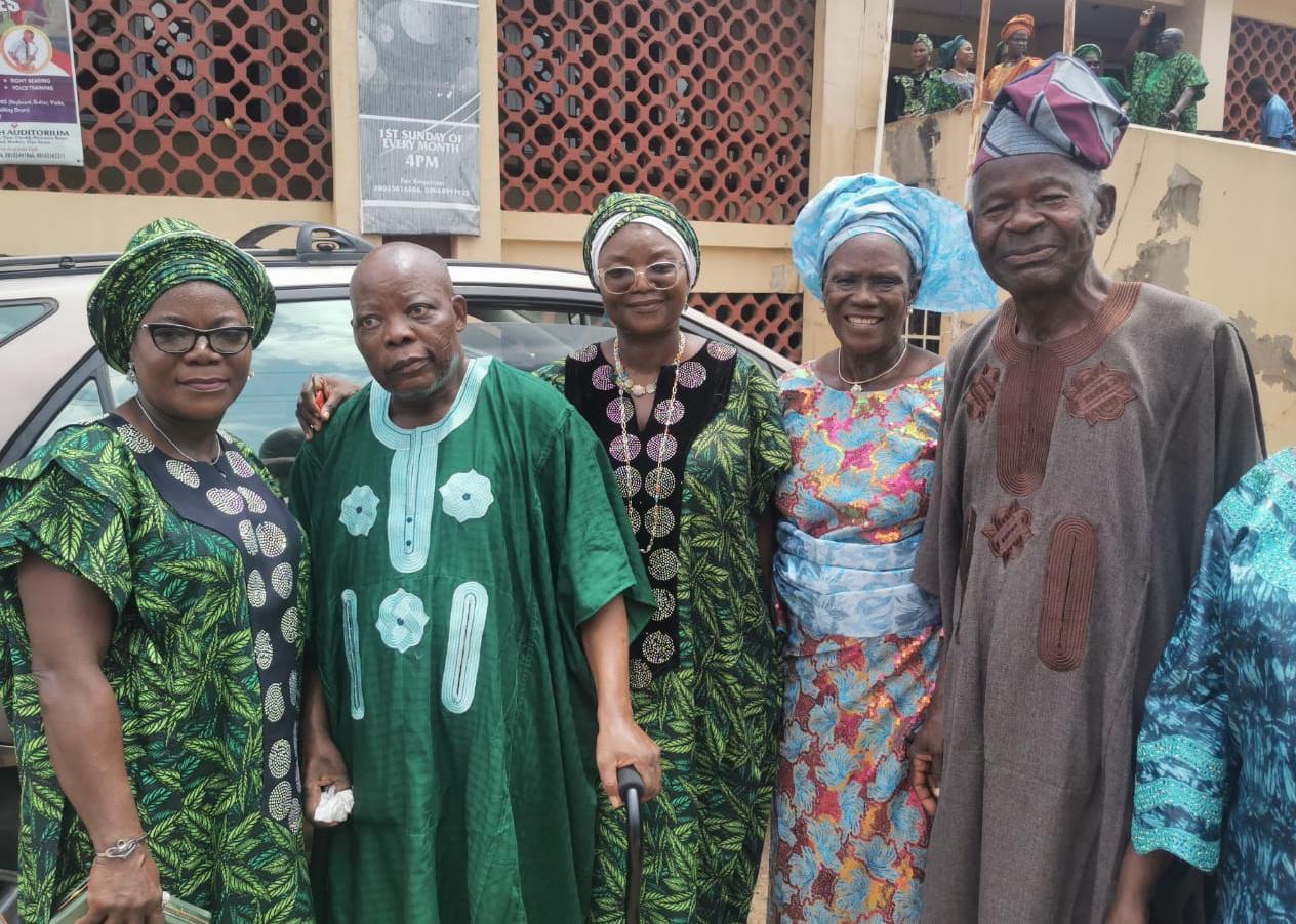 Uncle Ojo, with his Sister-in-law and Nieces at the funeral service of Baba Sunday Babalola.