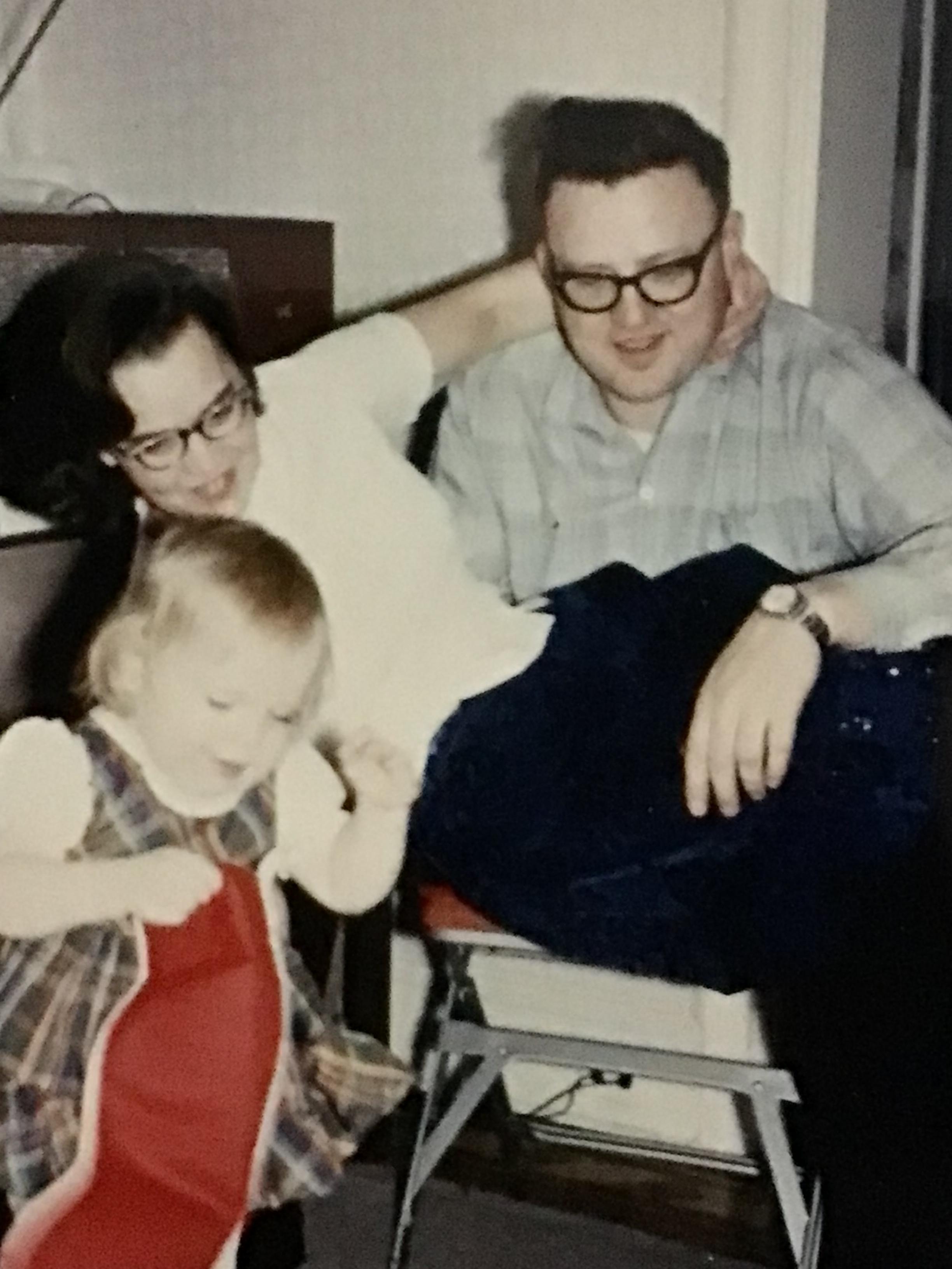 Ruth, Grace and Lyman horsing around in the Lundeen house.