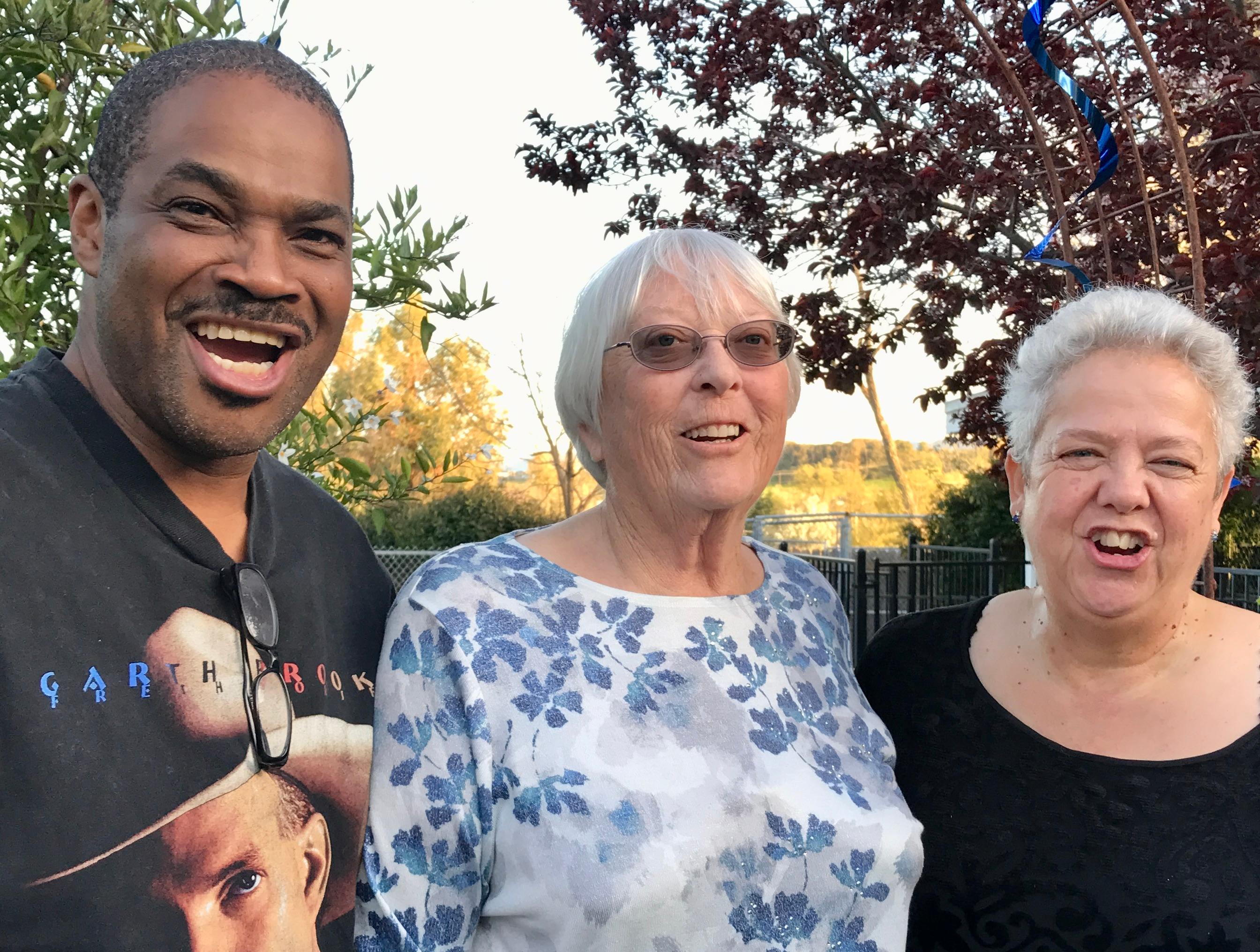 Greg, Carole and Sandi W saying "Cheese"!