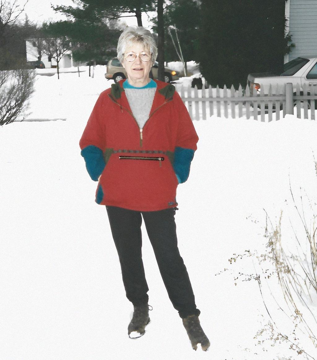 Winter 1993 at her sister's house