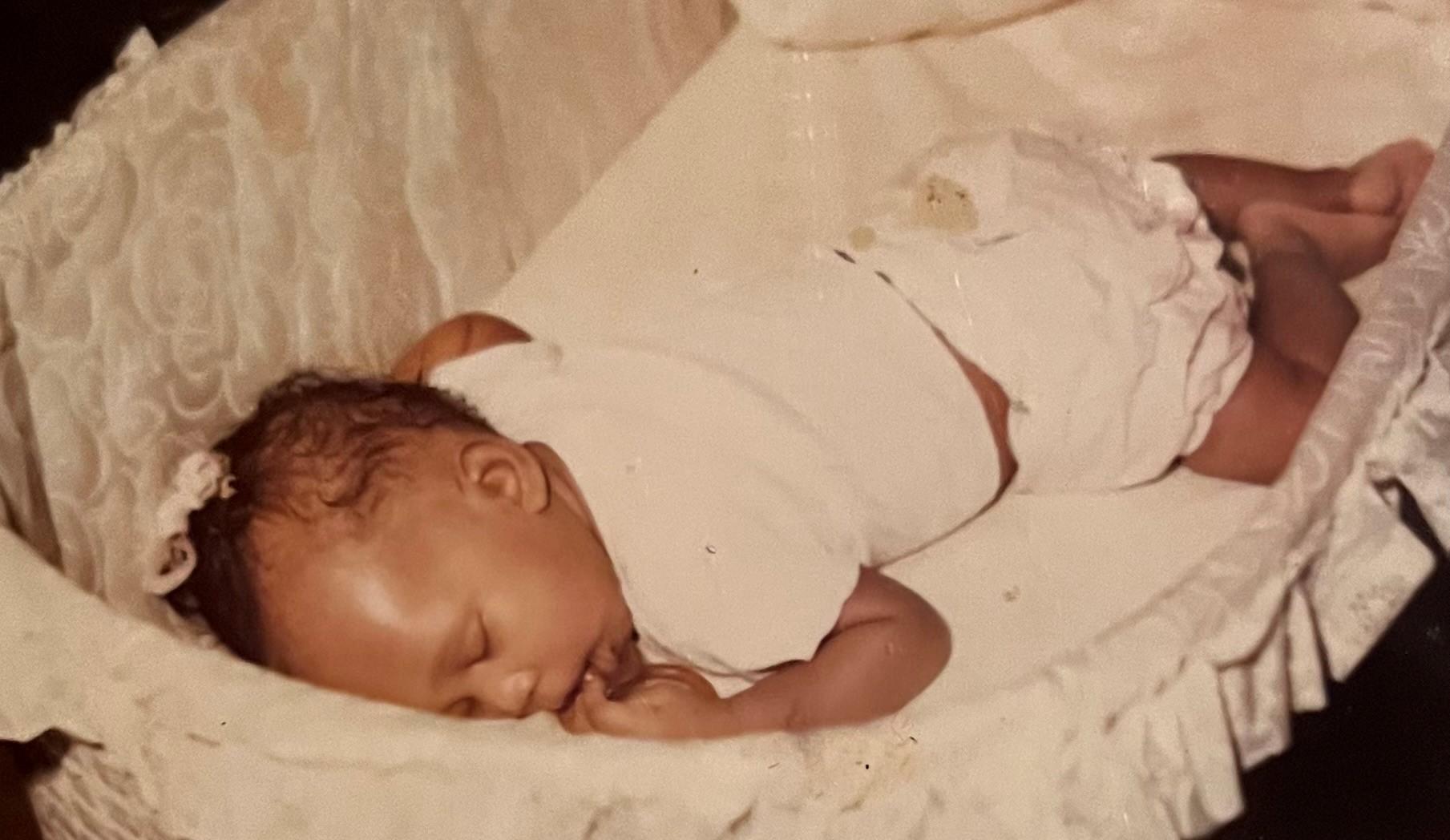Baby Rachael sleeping