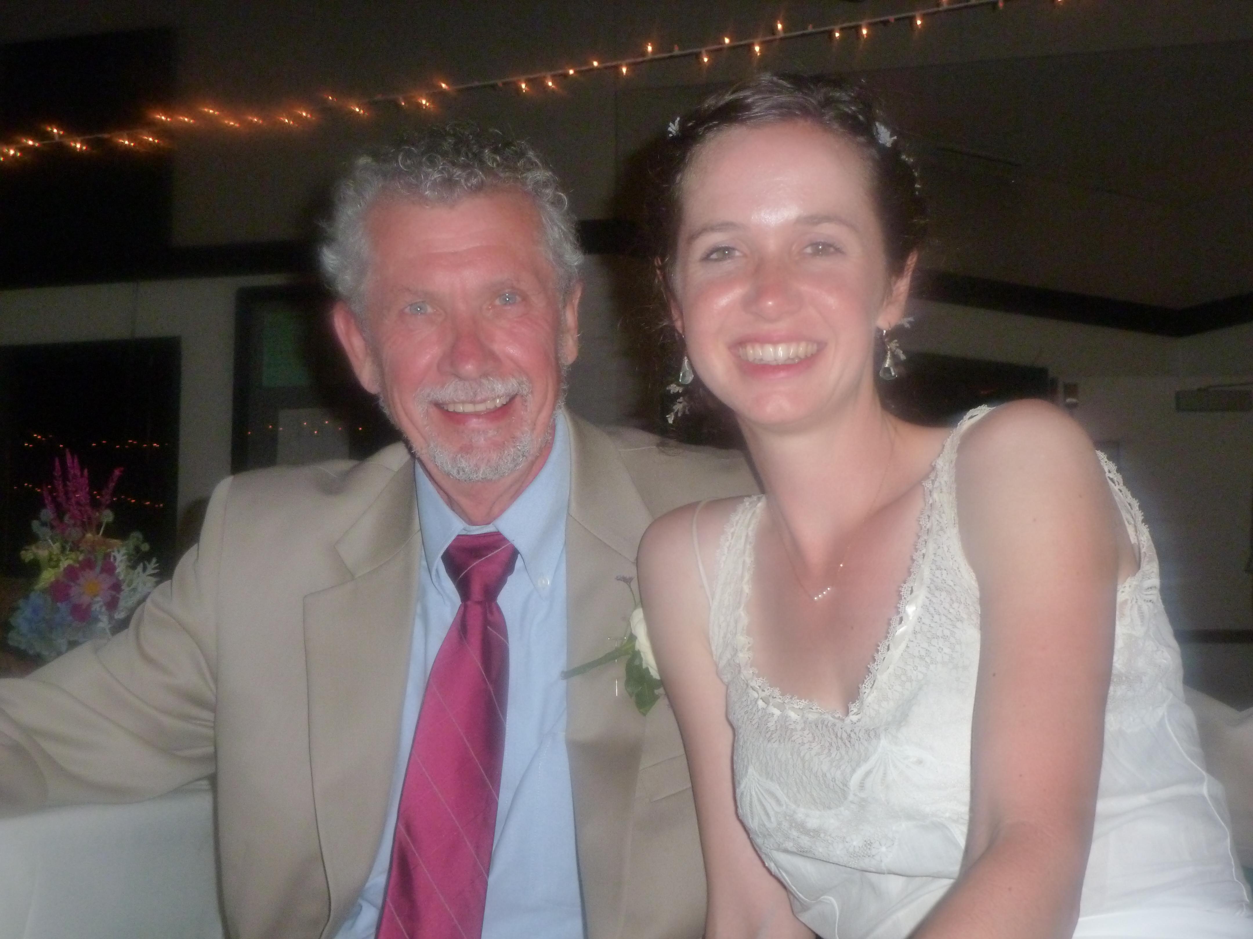 Tim and Teresa at her wedding to Shaun.