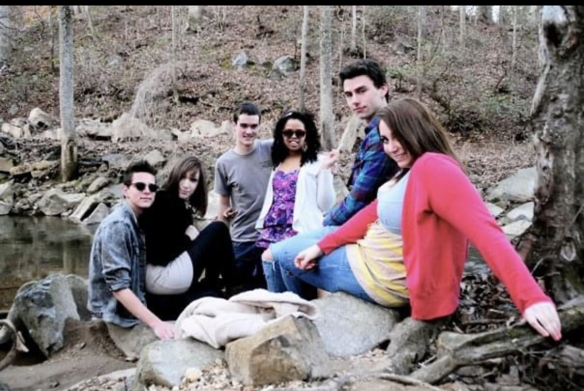 Us at our favorite spot in McLean, affectionately known as The Flatrock 