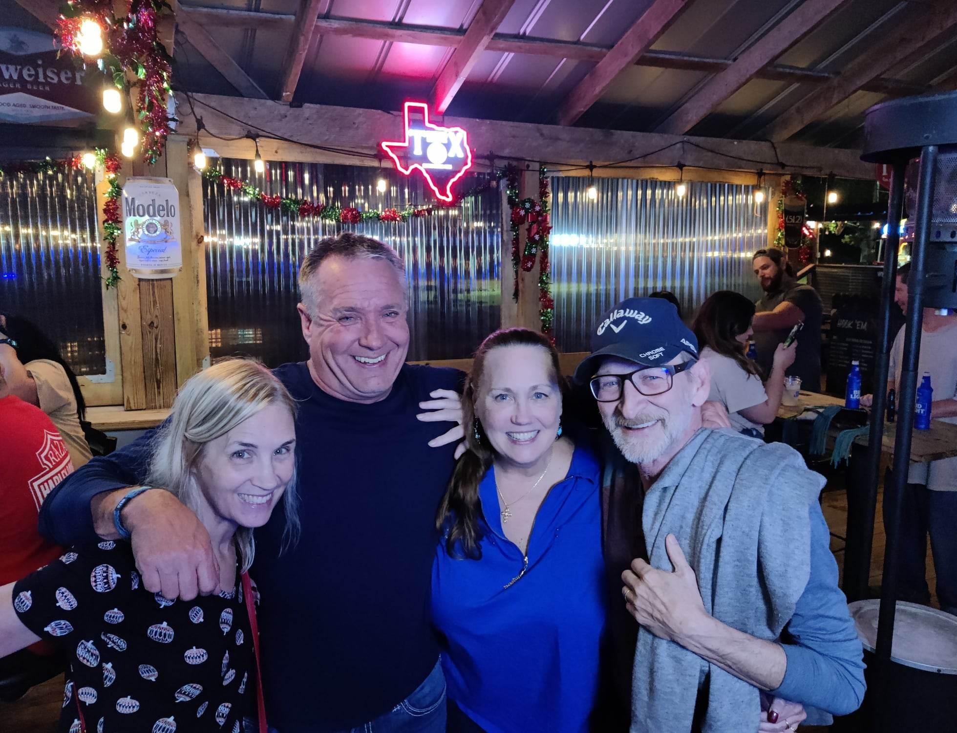 Sister in law Glenda, Brother in law Ashley, and Stacy with Dave.