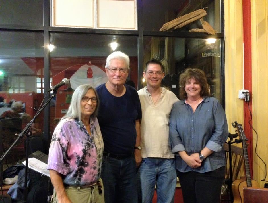 After our gig at Cafe Malelani. Nobody did fiddle on "All Along the Watchtower" like Becky.