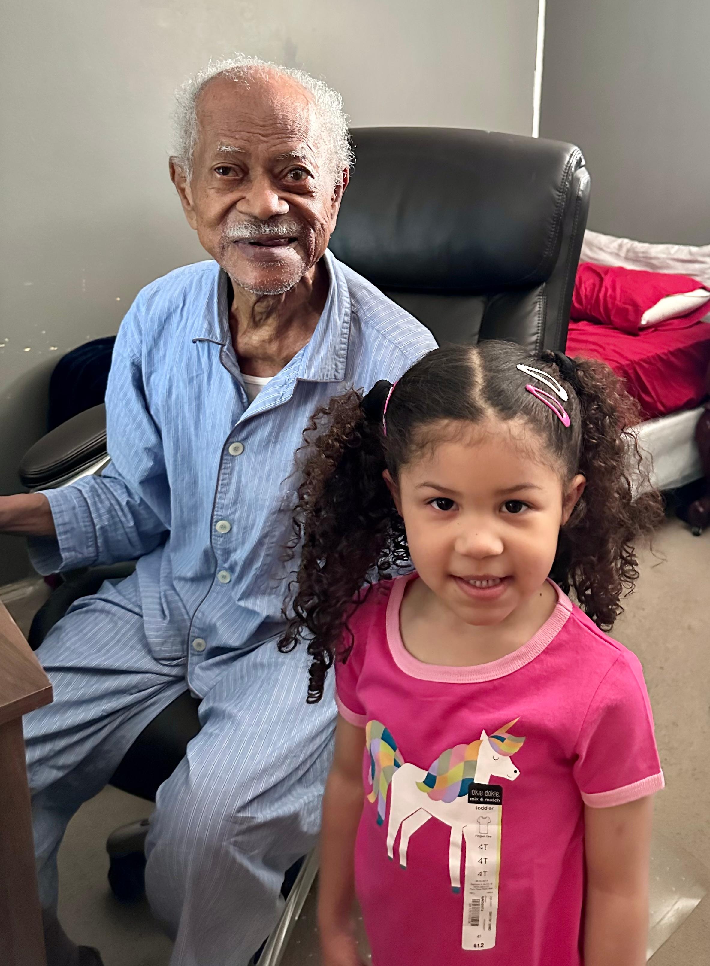 Zenith with her great grand-papa