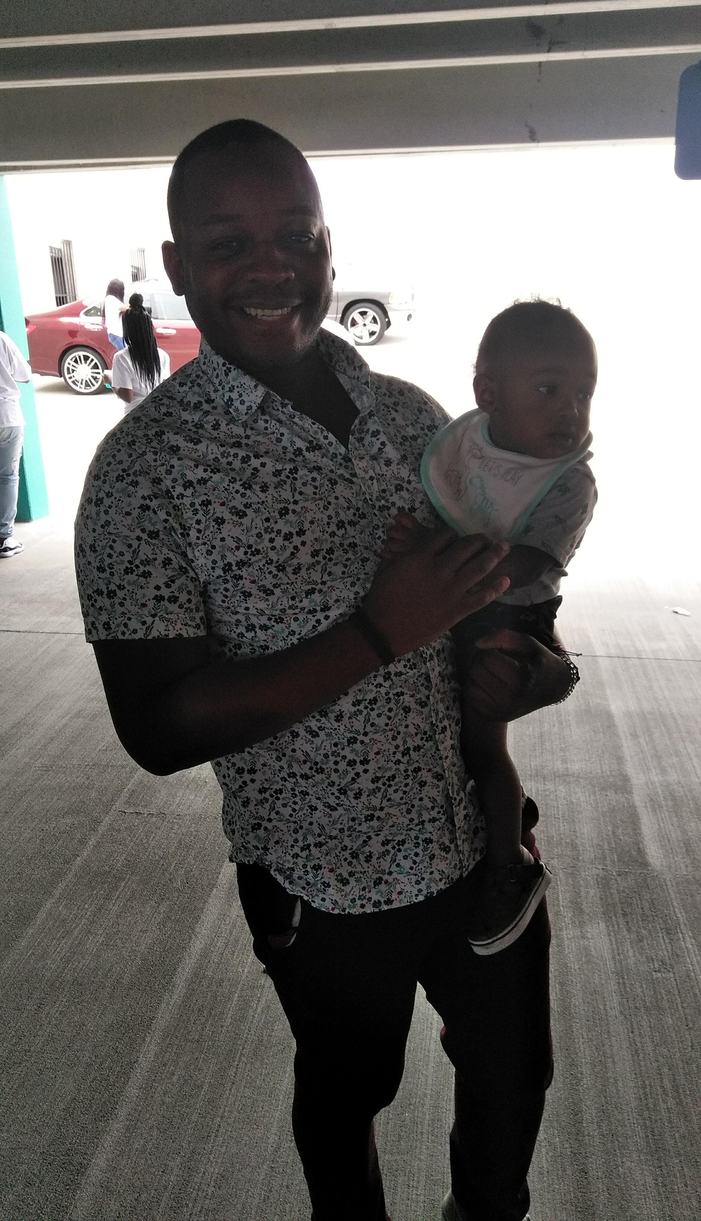David with one of his nephews Aalijah Khristian.