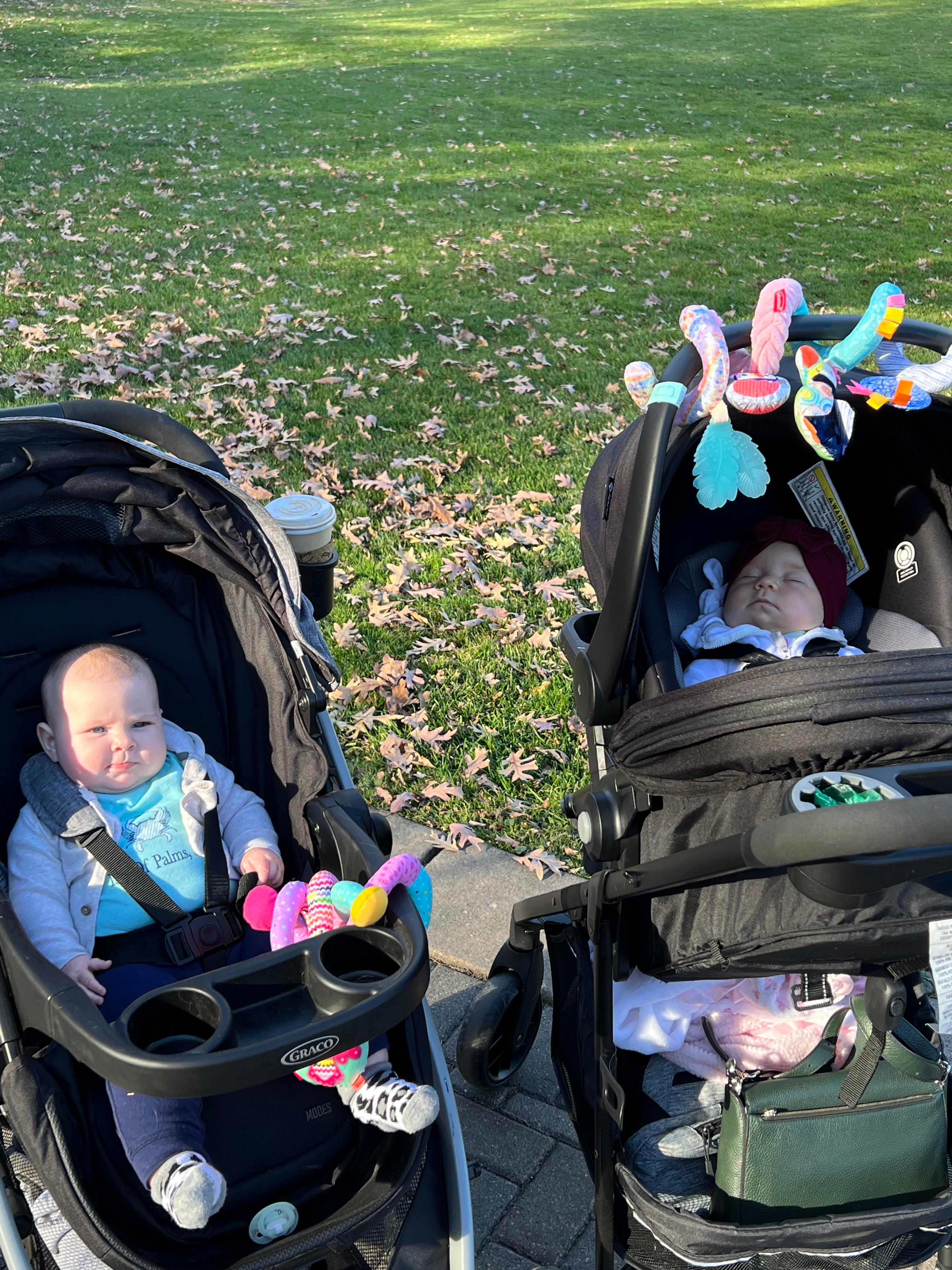 Christa and I were lucky enough to have our Maternity leaves overlap. We were able to get the girls together for play dates, and a walk in the park! We love our Isla!