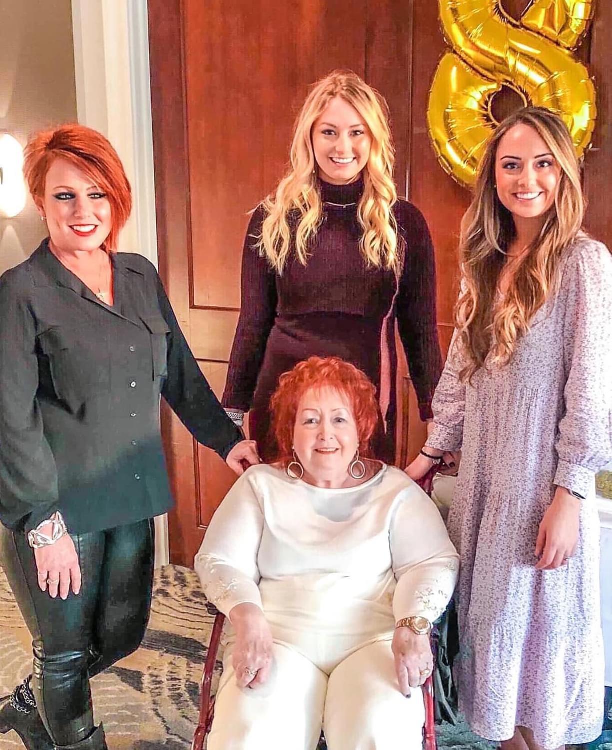 Mom's 80th birthday party. 3 generations.