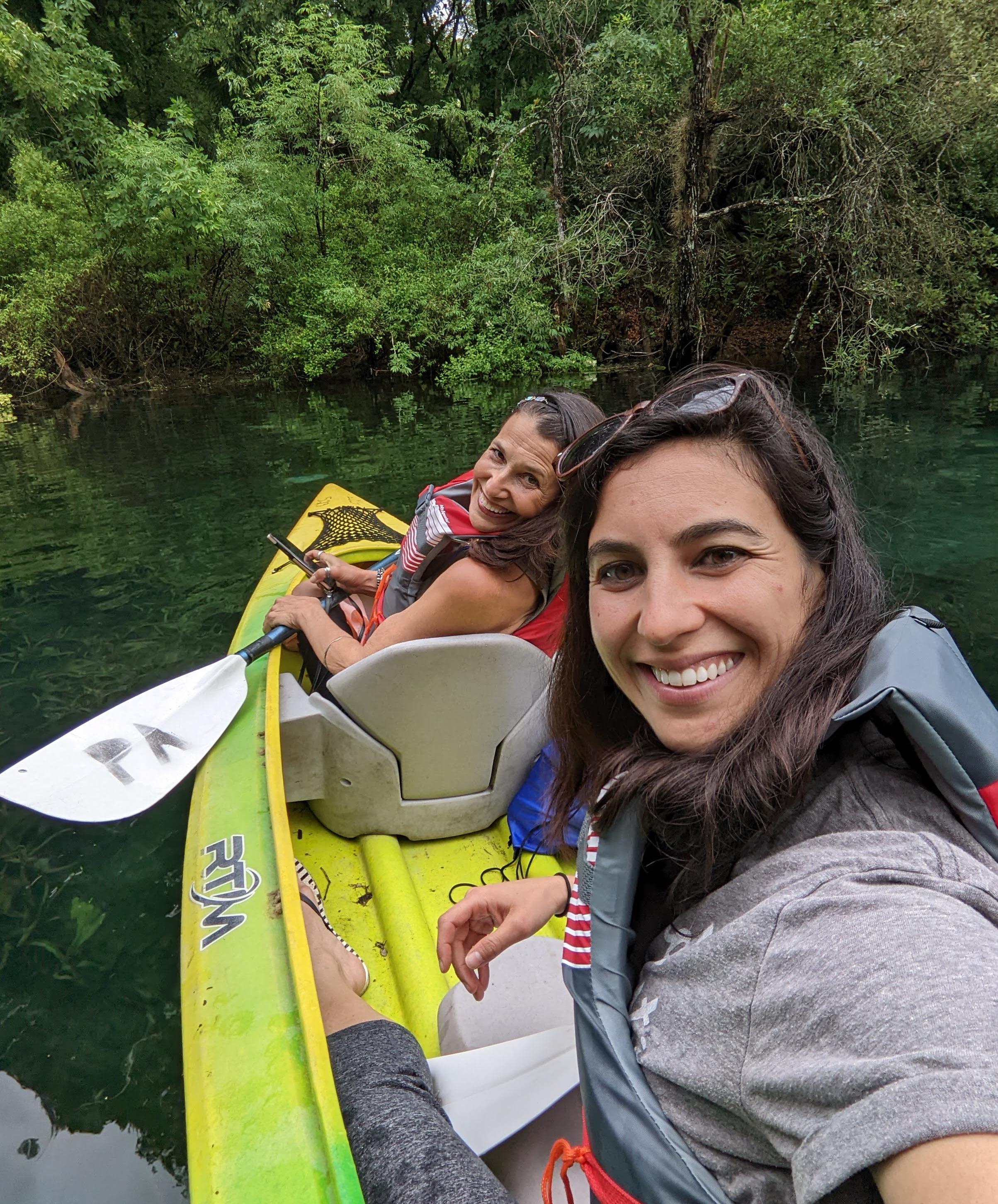 We went kayaking at Silver Springs near Orlando in April 2022, it was absolutely beautiful, however I did most of the paddling. Mom did paddle hard as we were returning the kayak though, she didn't want the onlookers to think she was slacking :)