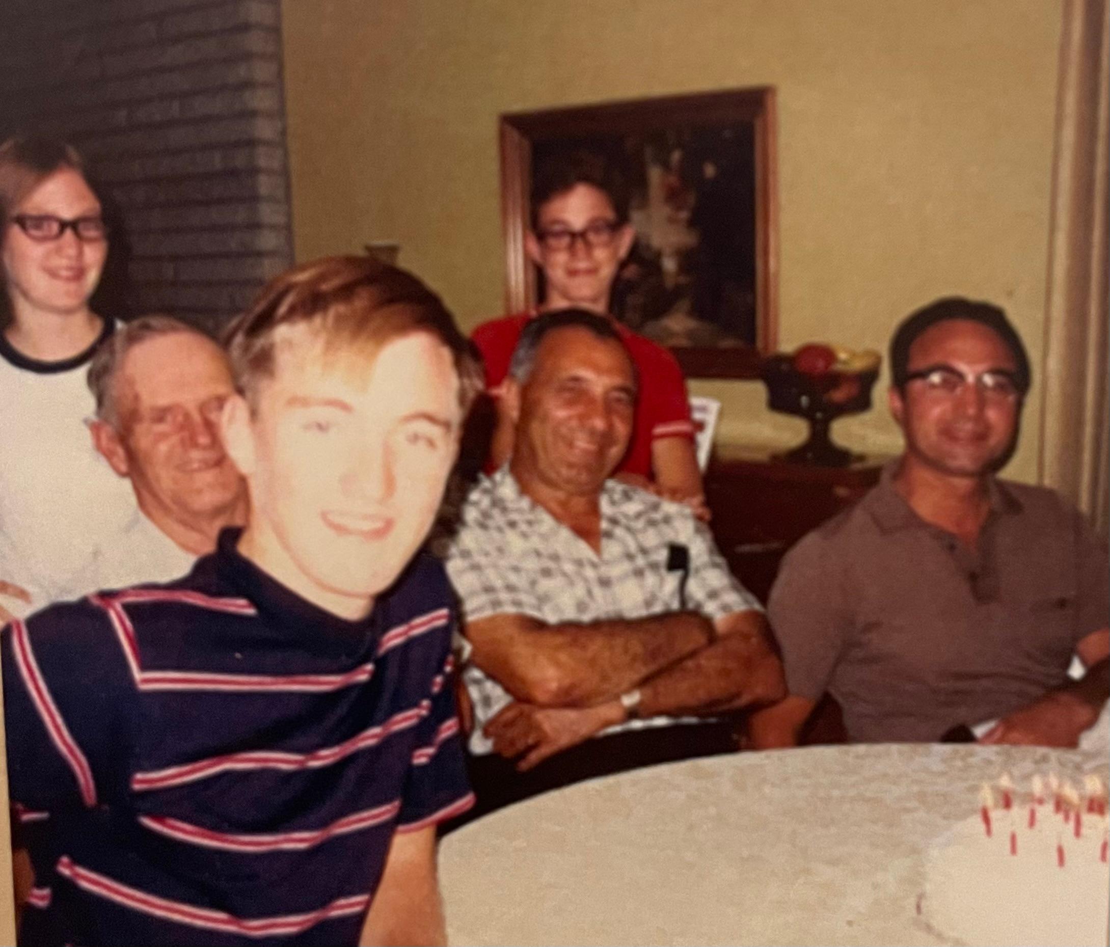 Sam with his Dad, Cosimo, son’s Craig & Sam, daughter Patty and Jerry’s Dad, Bill.