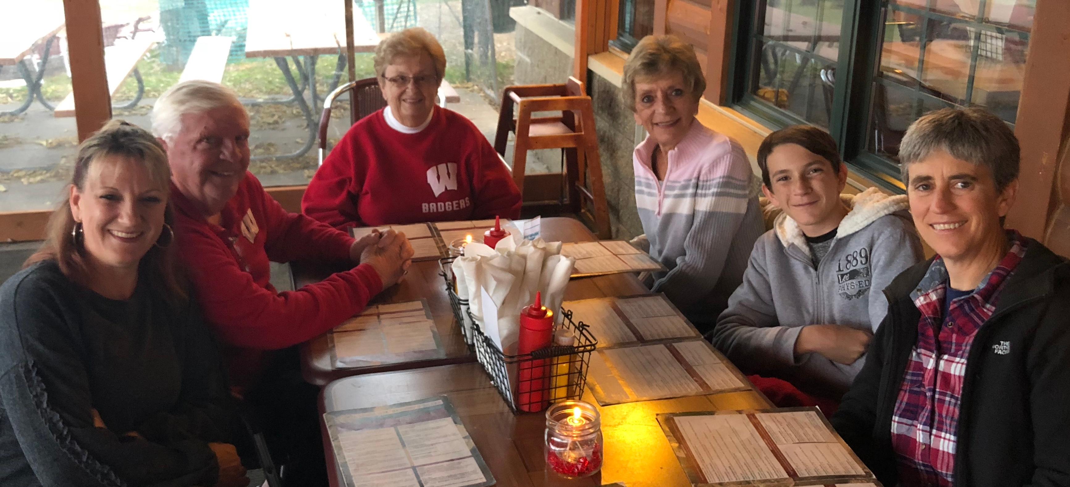 Visiting Bob and Rita in Holmen, WI to celebrate their 50th wedding anniversary