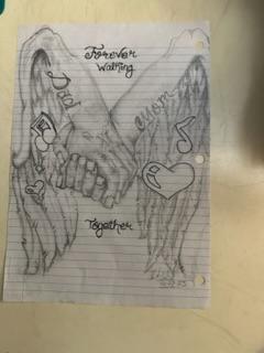 My brother drew this for mom about dad ❤️