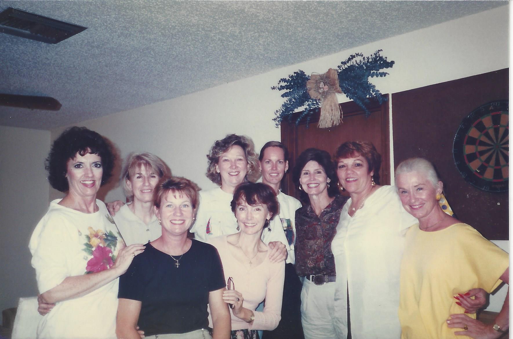 D'etta is on the right in the yellow top. D'etta was a member of my Bible study group of single women. We met weekly and ate a lot!!