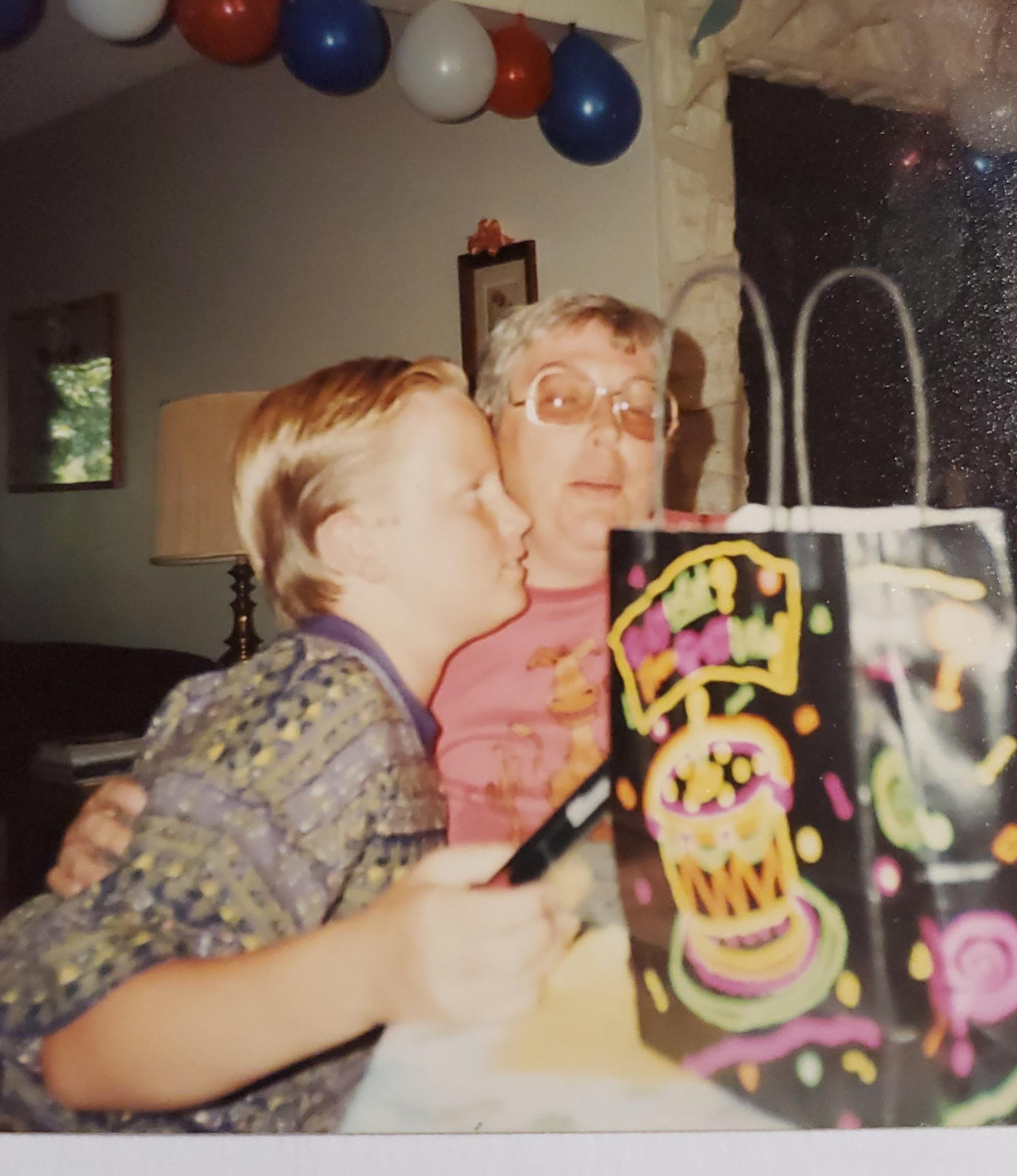Carole with her nephew Nathan (Wesley & Lora's son) around 1987-1988.