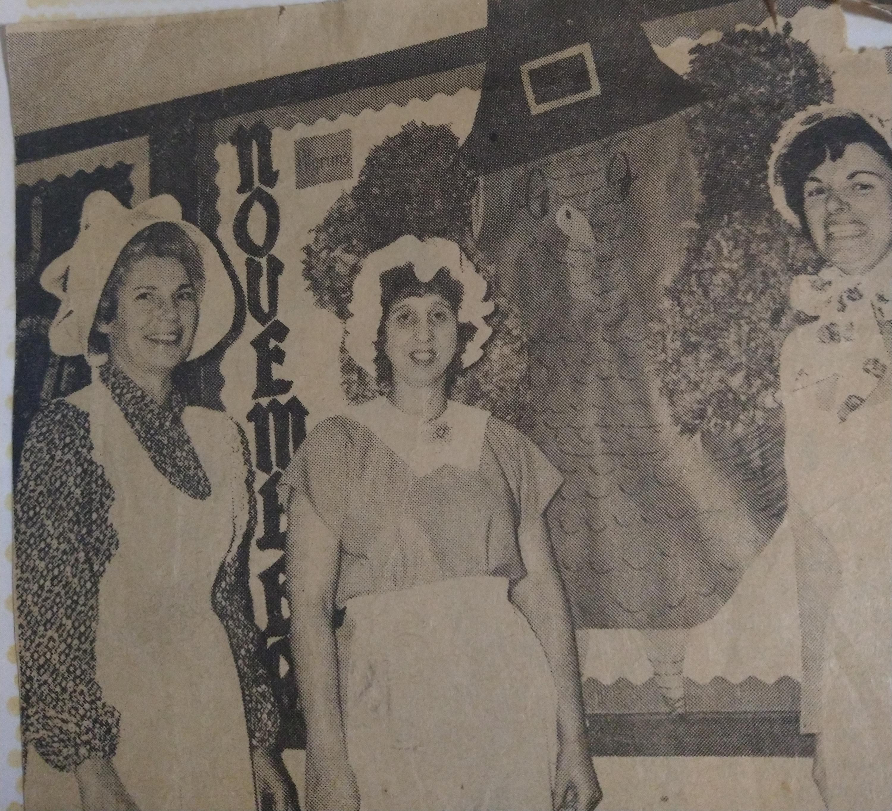 Working in the school cafeteria at Owasso schools, 1980s.  Lavern on the left.