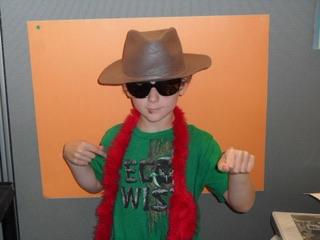 His photo for the Authors Tea in kindergarten.