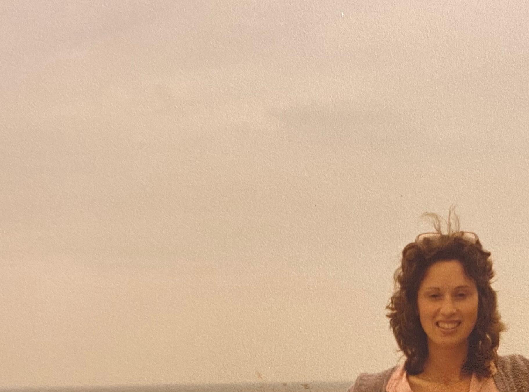 Lori and I in our 20s at the Cape