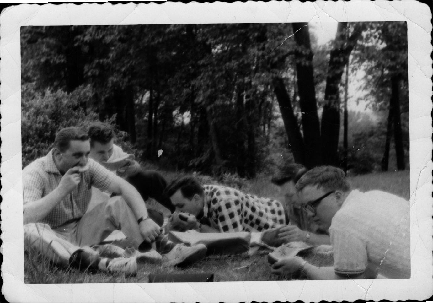 Lyman on a picnic with the boys