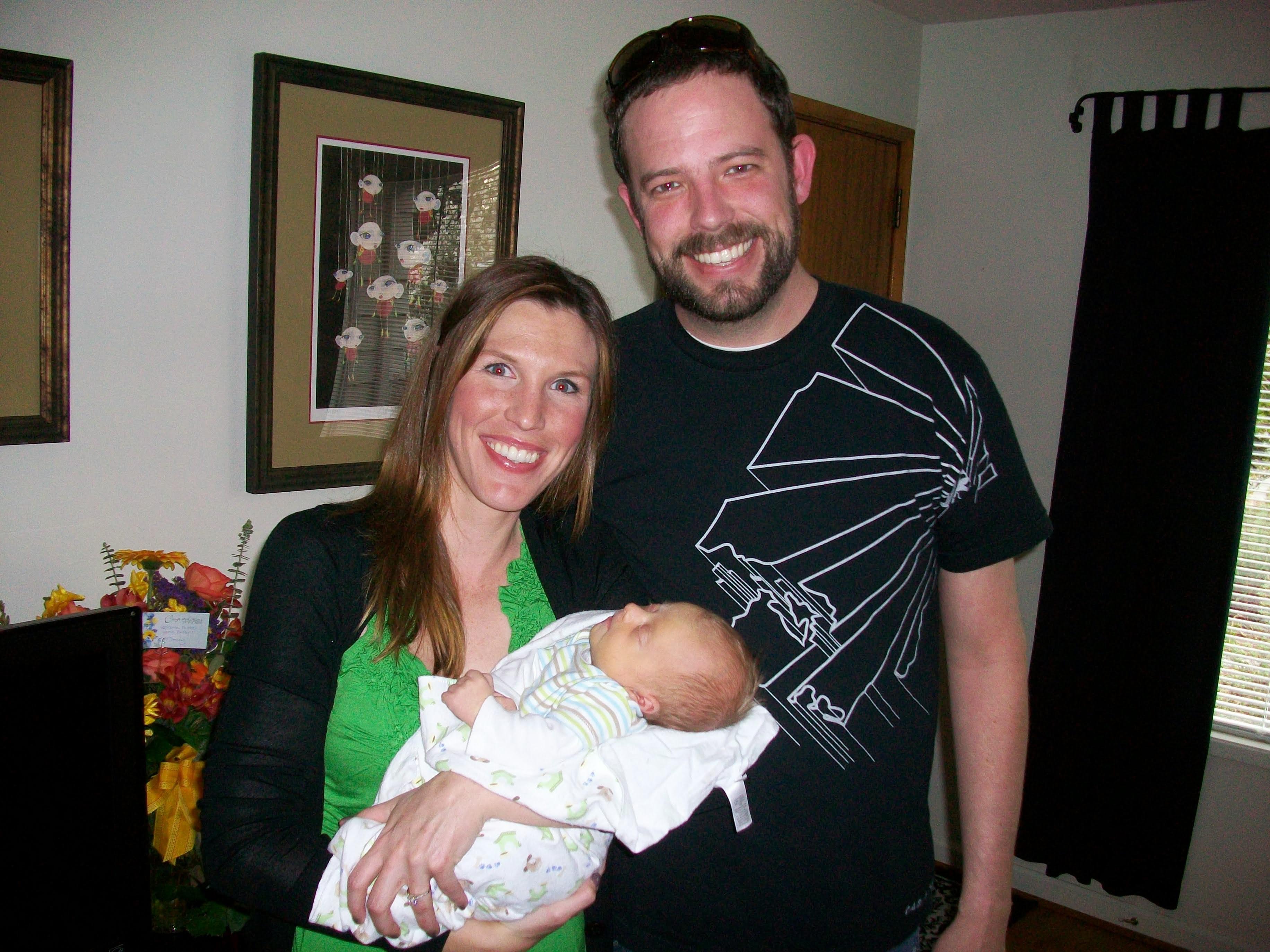 Meeting baby Austin - 2010