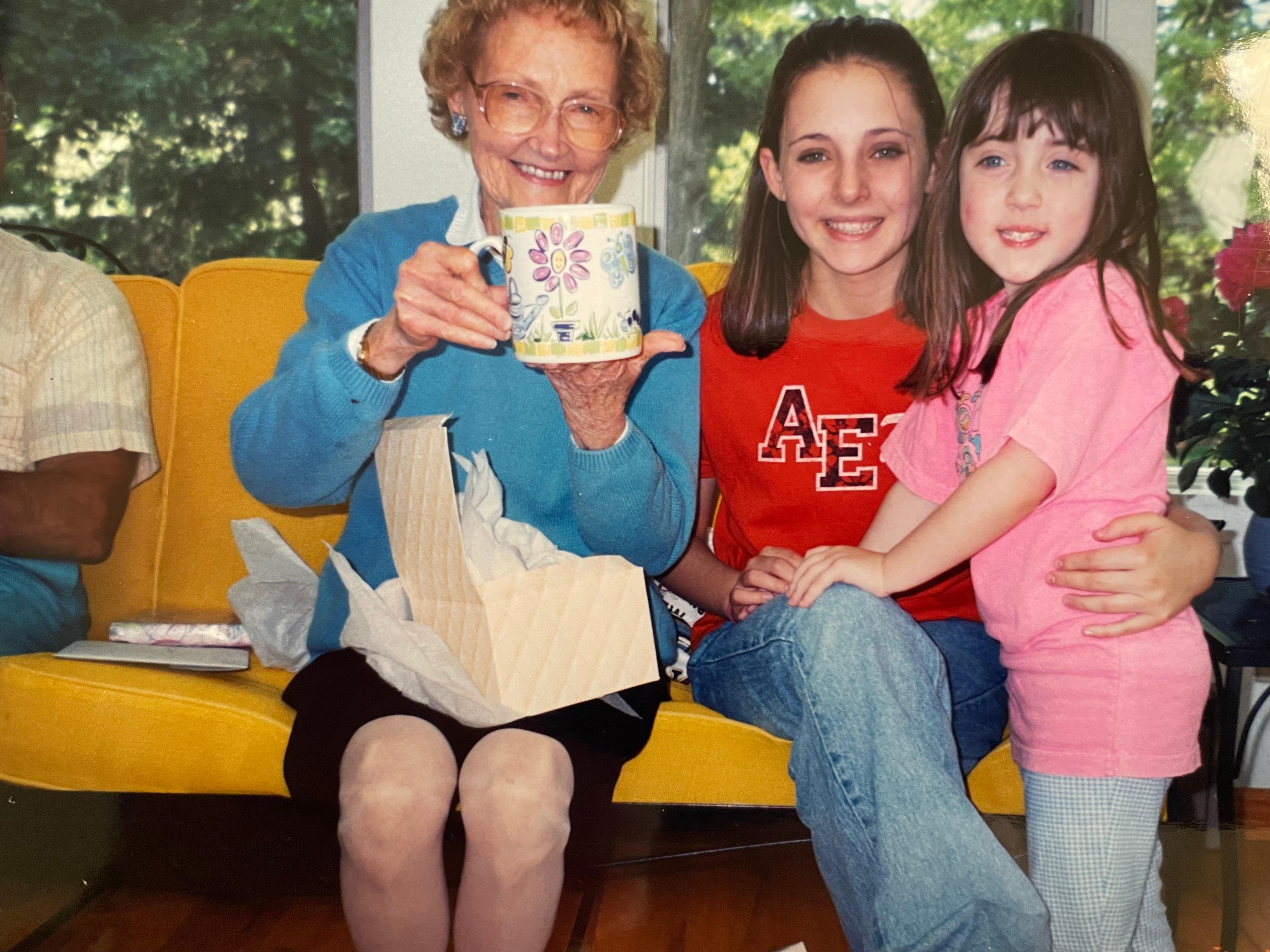 Grandma with granddaughters Becky & Rachel