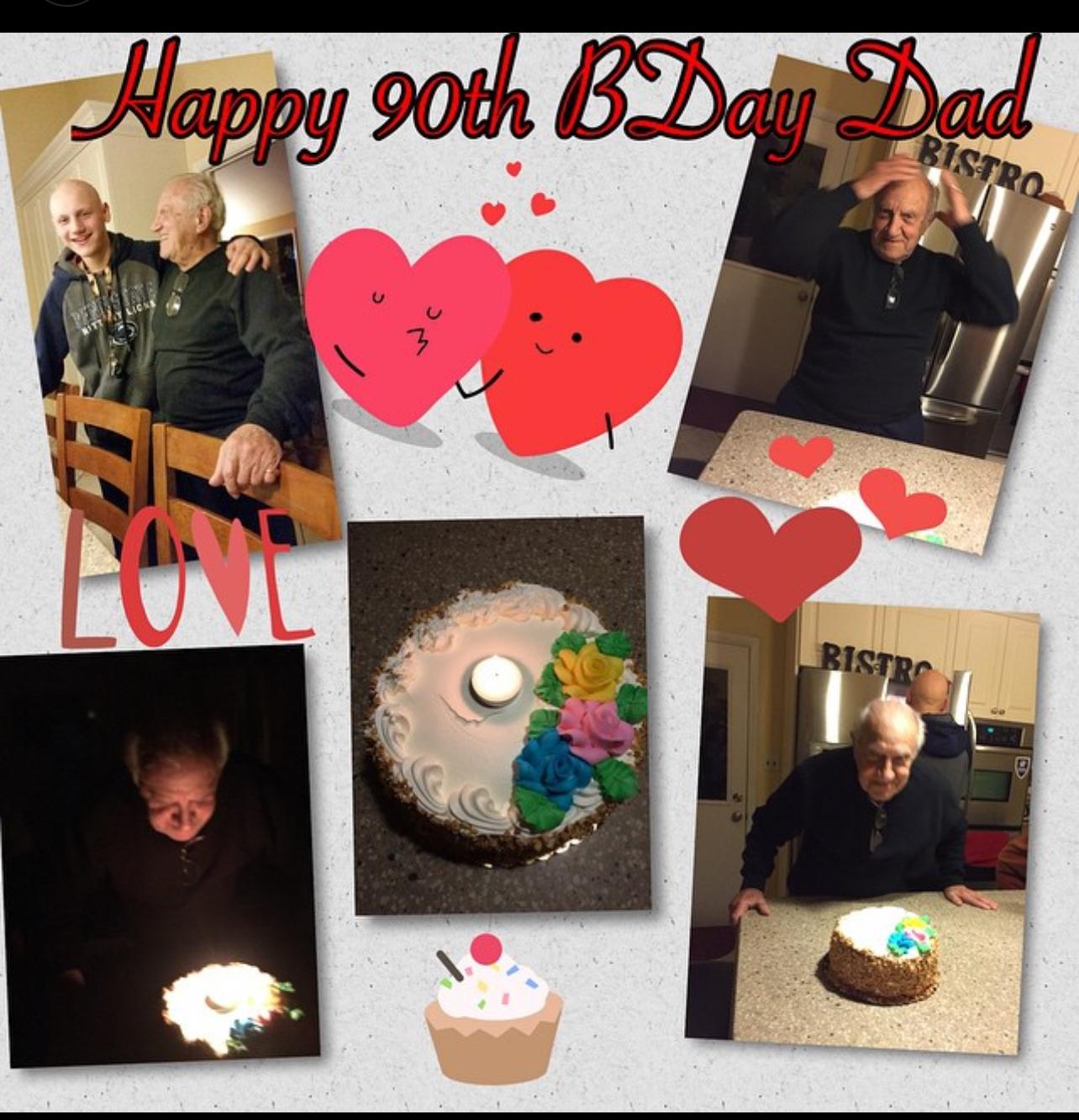 "Happy Birthday Dad 🎂🕊️ thinking about you today. This is from your 90th! Today you would have been 99 🥹❤️"