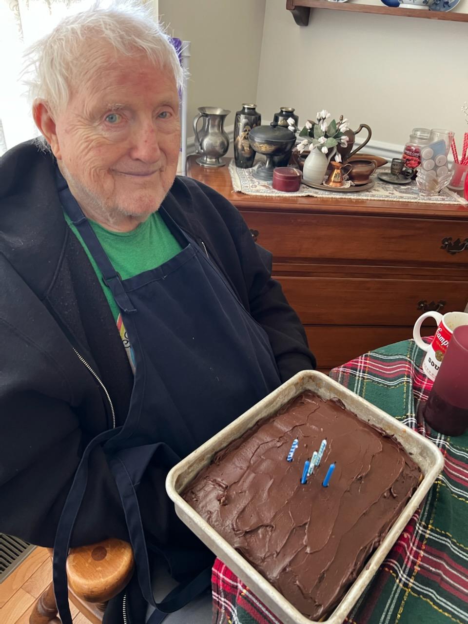 Lyman on his 91st birthday