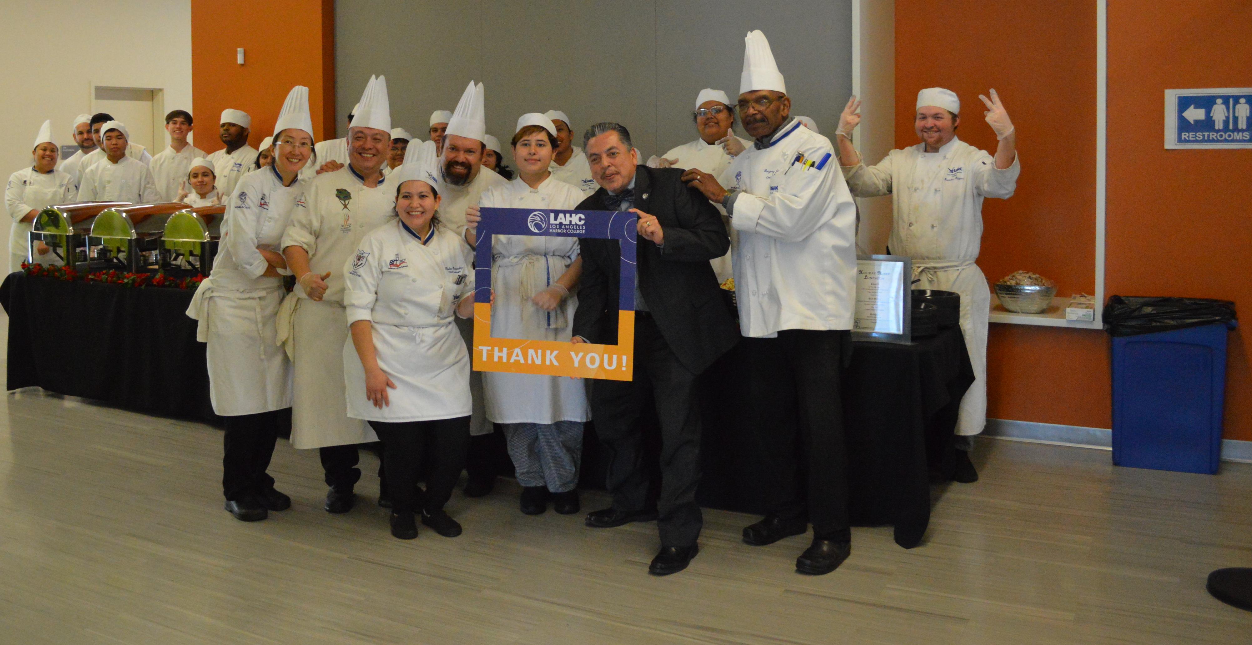 One of Peter's Favorite Groups - The Culinary Team ... the Chefs and their Students. He was a BIG supporter of Culinary Students.