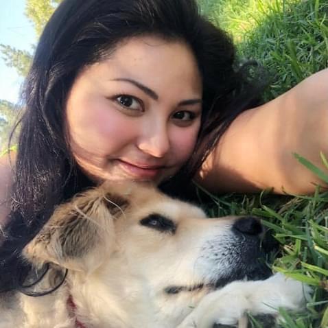 Nadine's beloved dog and best friend Biscuit "Bisky"
