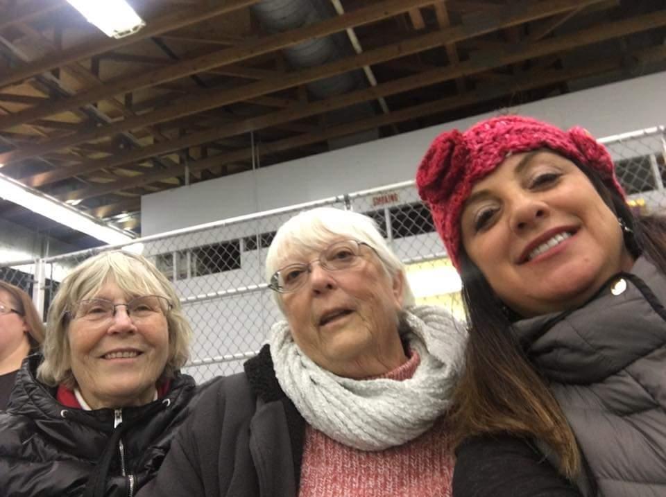 Carole in Idaho with sister Sandy on the left, and Sandy's daughter-in-law Richelle on the right. 