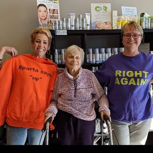 Jeri got me (Kimberly) and her hair stylist, Christin, custom sweatshirts for Christmas gifts