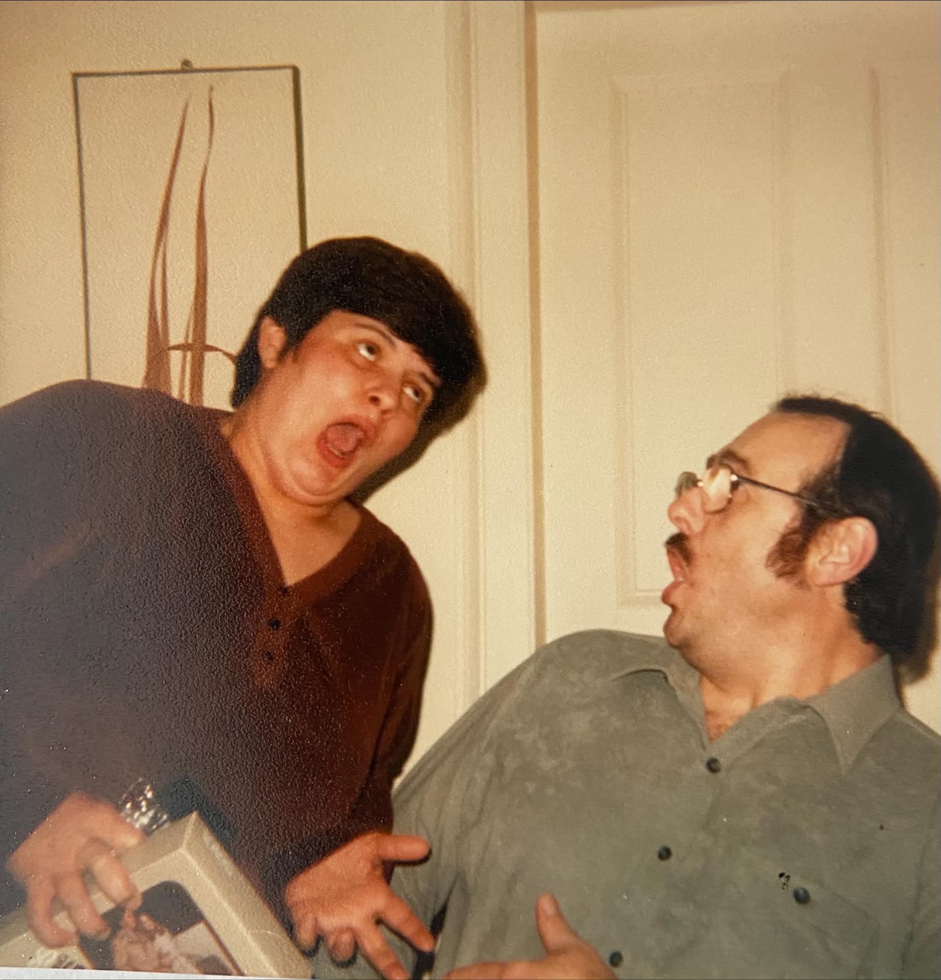 Marta and Ricky, caught in one of their many, MANY silly moments