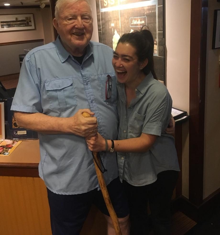 Lyman and Sam arrive at the S&S deli in the same outfit