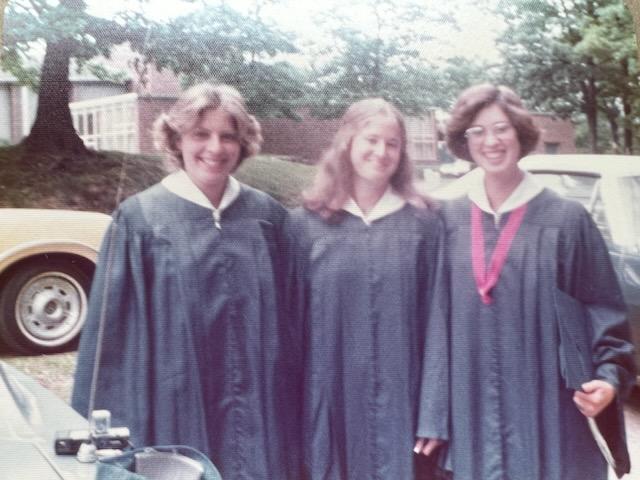 Graduation - the red ribbon meant Honor's Society. She was SO smart!