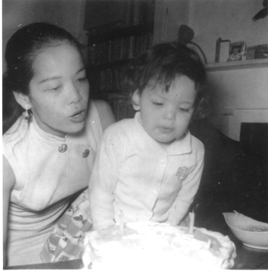 Fumi and Rie on Rie's birthday.