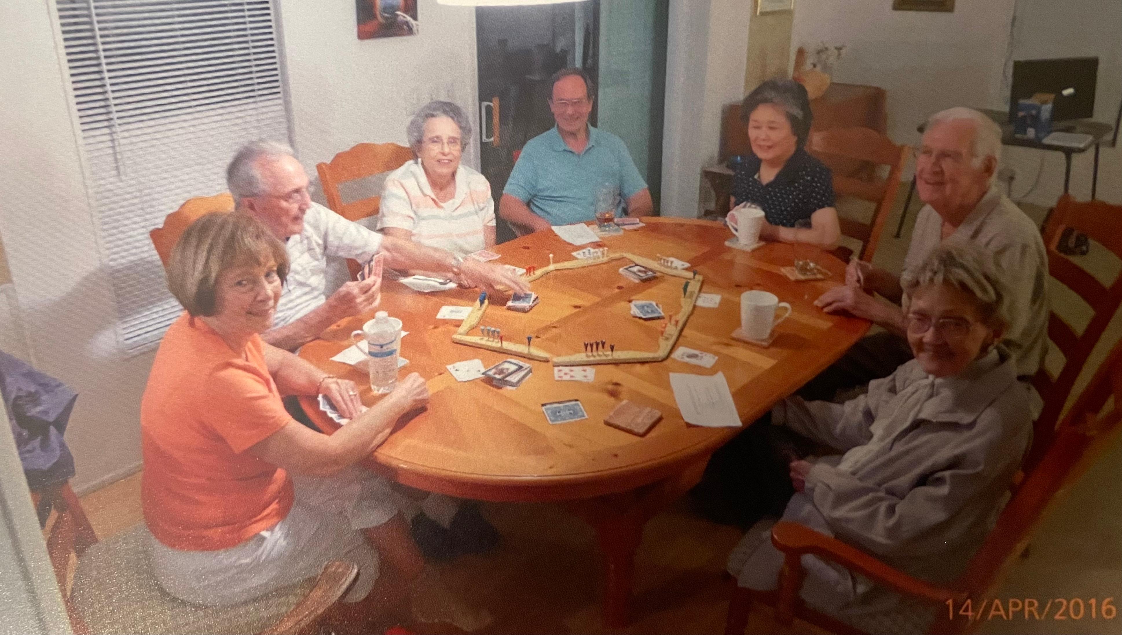 Sandy, Sam, Lynn, Esther, Joe & Jerry.   Marty must be taking the picture!  :)